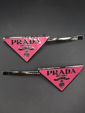 2x Prada Style Hair Clips